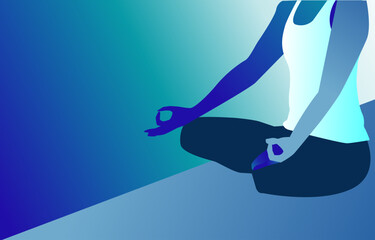 woman doing mediation with yoga exercise