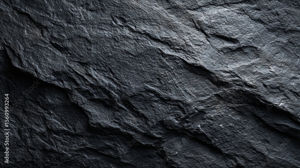 Poster textured surface of dark stone with layered patterns and a rugged appearance.