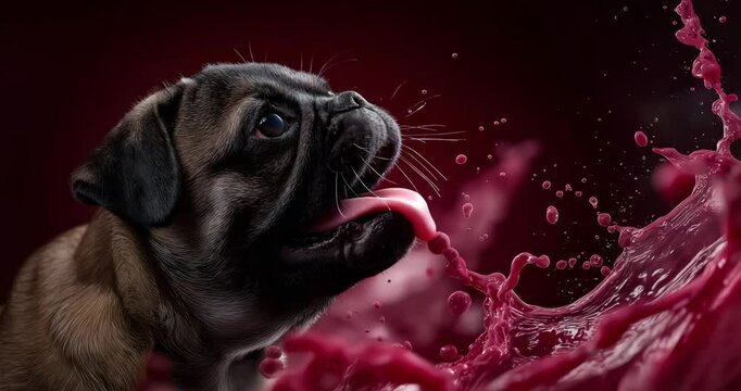 Milk Droplets on Puggle Beak