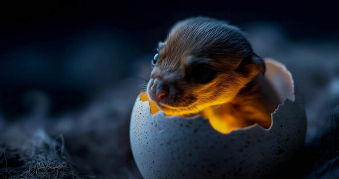 Puggle Hatches in Pouch