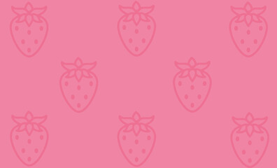 Strawberry Pattern, Pink Background, and Fruit Design