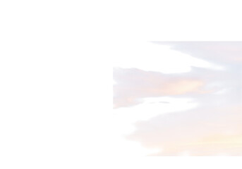 A soft white cloud isolated on transparent background drifts gently in the sky