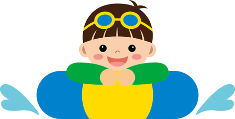 물놀이 하는 남자아이