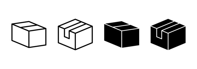 Box icon vector. box sign and symbol, parcel, package