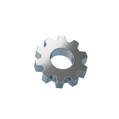 Gears icon on white background, generative ai