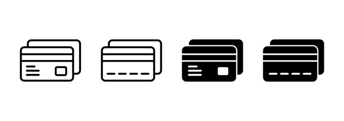 Credit card icon vector. Credit card payment sign and symbol