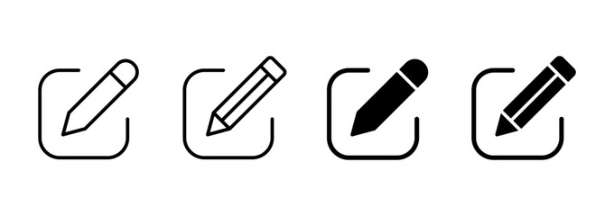 Edit icon vector. edit document sign and symbol. edit text icon. pencil. sign up