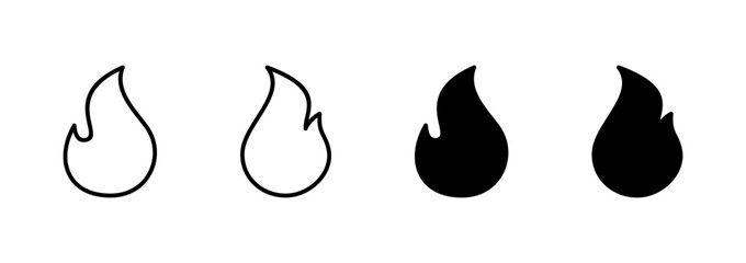 Fire icon vector. fire sign and symbol