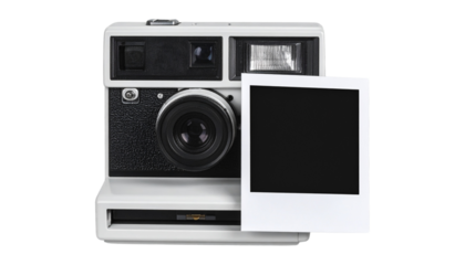 Vintage polaroid instant camera, perfect for design or scrapbooking
