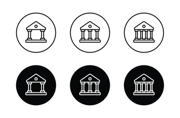 Bank building icon vector. bank symbol icon	