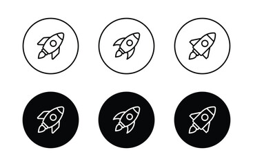 Rocket icon. Rocket launched icon vector.