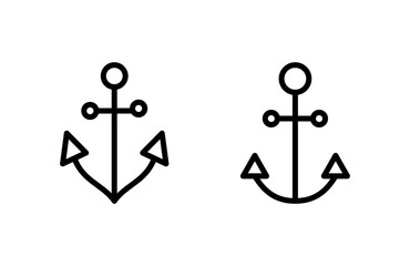 Obraz premium Anchor icon vector illustration. Anchor sign and symbol. Anchor marine icon.
