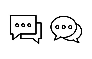 Chat icon vector illustration. speech bubble sign and symbol. comment icon. message