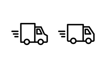 Delivery truck icon vector illustration. Delivery truck sign and symbol. Shipping fast delivery icon
