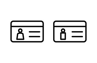 License icon vector illustration. ID card icon. driver license, staff identification card