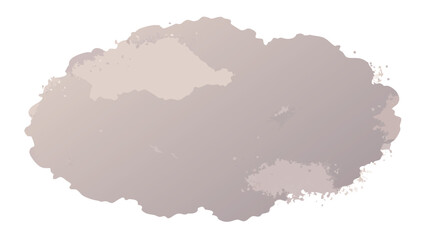 Fototapeta premium Abstract watercolor brushstroke cloud shape with soft neutral tones on white background