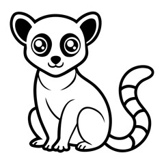Lemur on white background