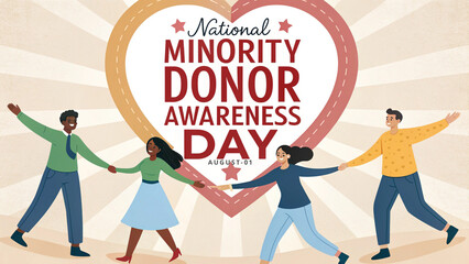 National Minority Donor Awareness Day. Minority Concept Background.