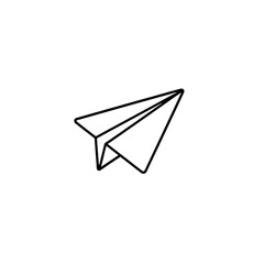 Minimal Upward Diagonal Paper Airplane Icon