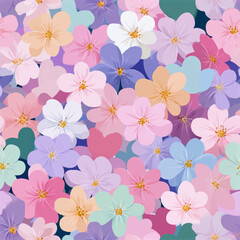 Plant leaves and flower textures, exquisite vector floral patterns.