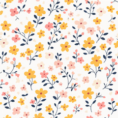 Plant leaves and flower textures, exquisite vector floral patterns.