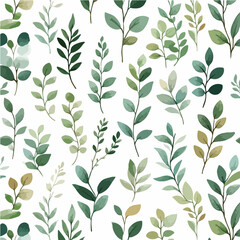 Fototapeta premium Plant leaves and flower textures, exquisite vector floral patterns.