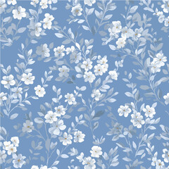 Fototapeta premium Plant leaves and flower textures, exquisite vector floral patterns.