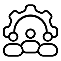 Management Icon in Line Style