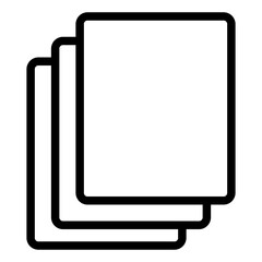 Paper Icon in Line Style