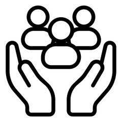 People Icon in Line Style