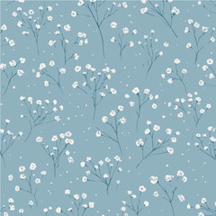 Plant leaves and flower textures, exquisite vector floral patterns.