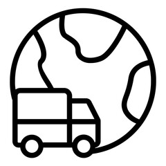 Transport  Icon in Line Style