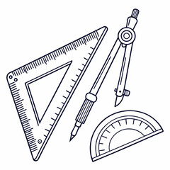 Drawing instruments geometric tools set geometry ruler