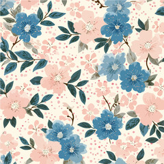 Plant leaves and flower textures, exquisite vector floral patterns.
