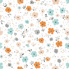 Plant leaves and flower textures, exquisite vector floral patterns.