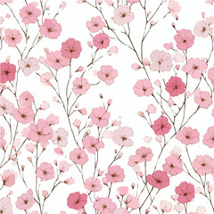 Plant leaves and flower textures, exquisite vector floral patterns.