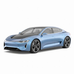 modern sports car isolated on white background