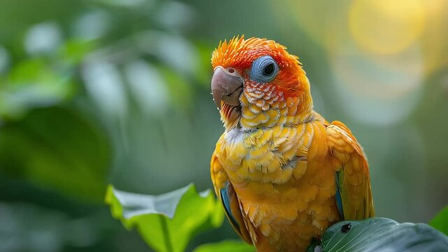 a parrot in the wild footage