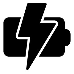 Battery Icon in Solid Style