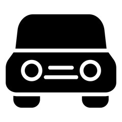 Car Icon in Solid Style