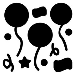Celebration Icon in Solid Style