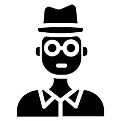 Character Icon in Solid Style