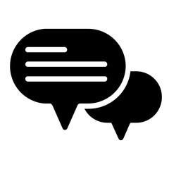 Chatting Icon in Solid Style