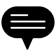 Chat Icon in Solid Style