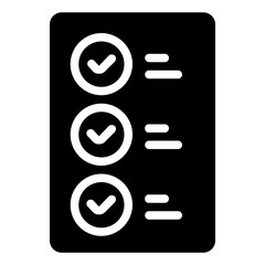 Checklist Icon in Solid Style