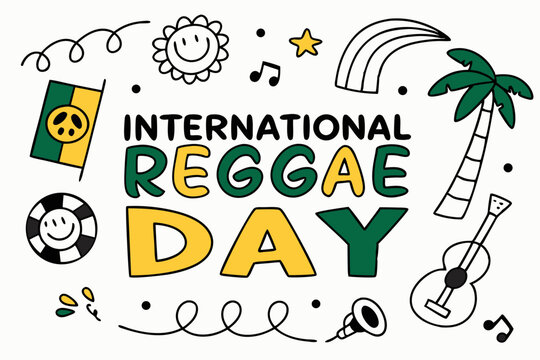 INTERNATIONAL REGGAE DAY vector illustration - Powered by Adobe