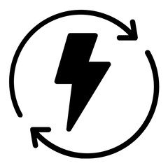 Electric Icon in Solid Style