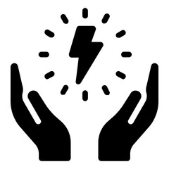 Energy Icon in Solid Style