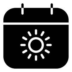 Summer  Icon in Solid Style