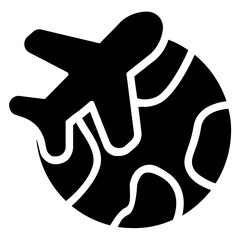 Travel Icon in Solid Style